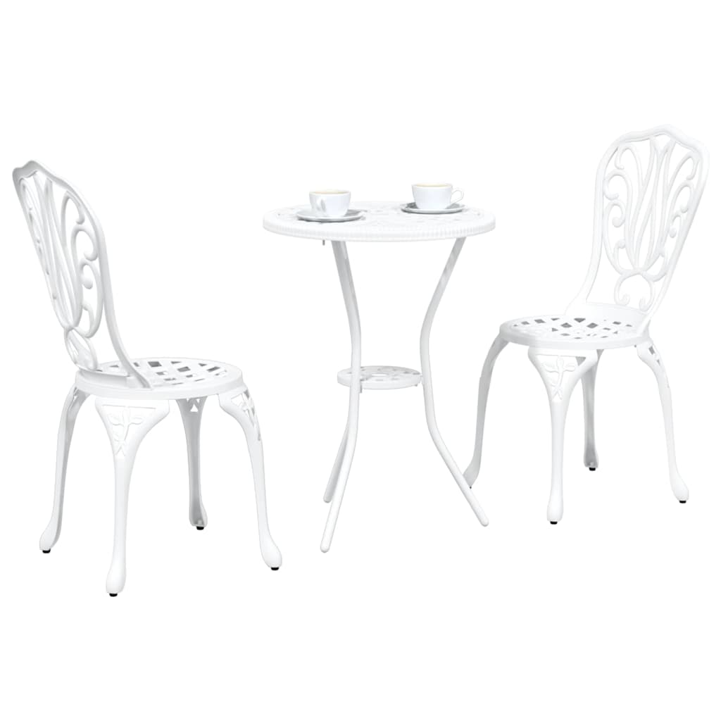 Vidaxl tuin bistro set 3 st wit aluminium