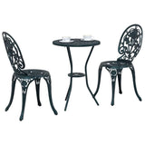 Vidaxl tuin bistro set 3 st groen aluminium