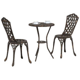 Vidaxl tuin bistro set 3 st brons aluminium