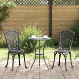 Vidaxl tuin bistro set 3 st zwart aluminium