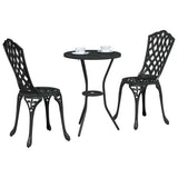 Vidaxl tuin bistro set 3 st zwart aluminium