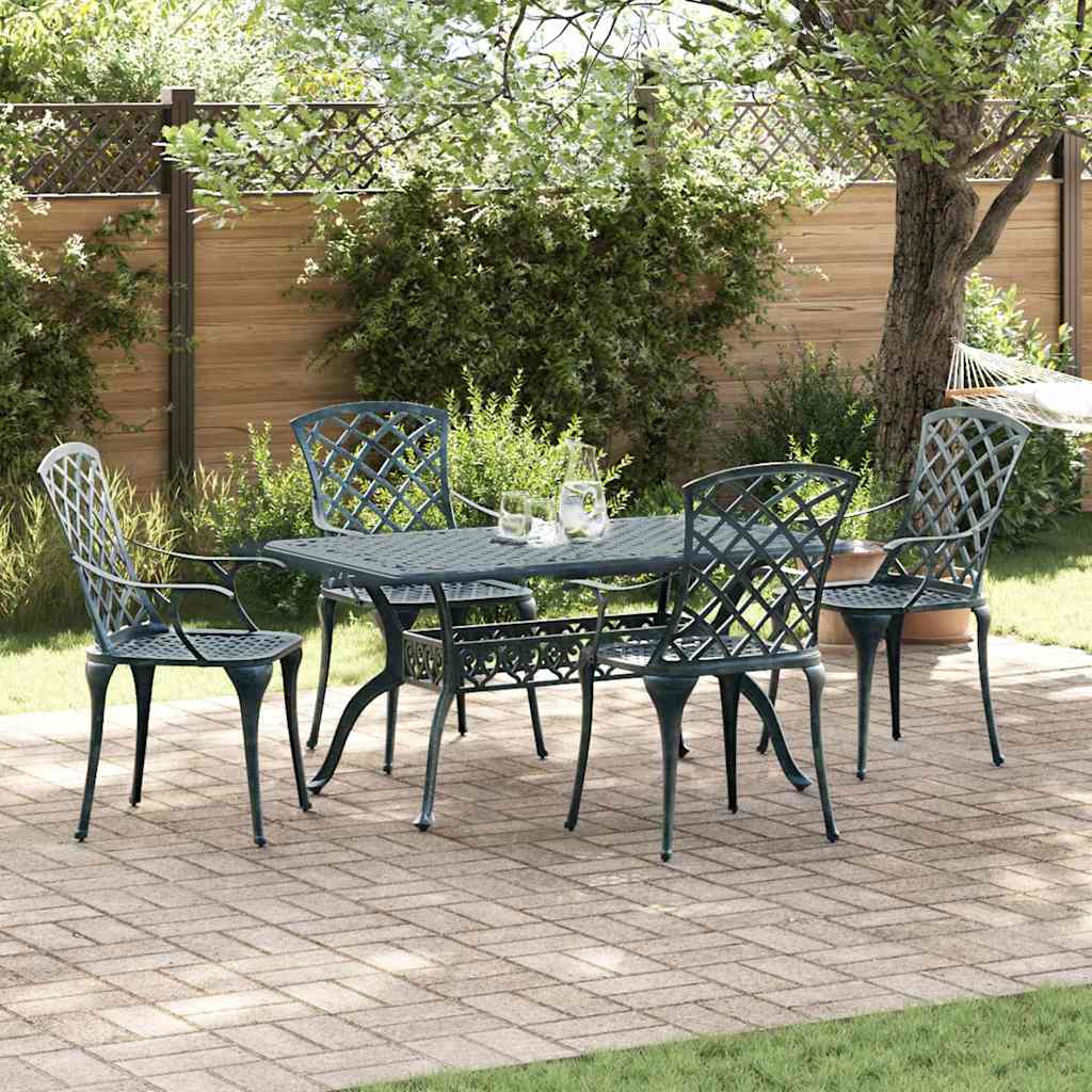 Vidaxl tuinstoel 4 st groen aluminium