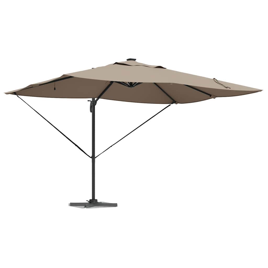 Vidaxl parasol taupe 352 x 251 x 265 cm polyester en aluminium