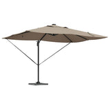 Vidaxl parasol taupe 352 x 251 x 265 cm polyester en aluminium