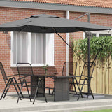 Vidaxl roma parasol antraciet 286 x 284 x 265 cm
