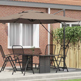 Vidaxl roma parasol taupe 286 x 284 x 265 cm aluminium en polyester