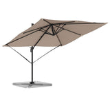 Vidaxl roma parasol taupe 286 x 284 x 265 cm aluminium en polyester
