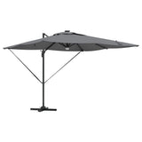 Vidaxl roma parasol met led-striplichten antraciet 286 x 284 x 270 cm