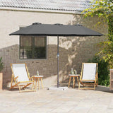 Vidaxl tuinparasol 370 x 197 x 239 cm polyester en aluminium antraciet