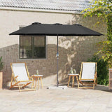Vidaxl tuinparasol zwart 370 x 197 x 239 cm polyester en aluminium