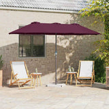 Vidaxl tuinparasol bordeaux rood 370 x 197 x 239 cm