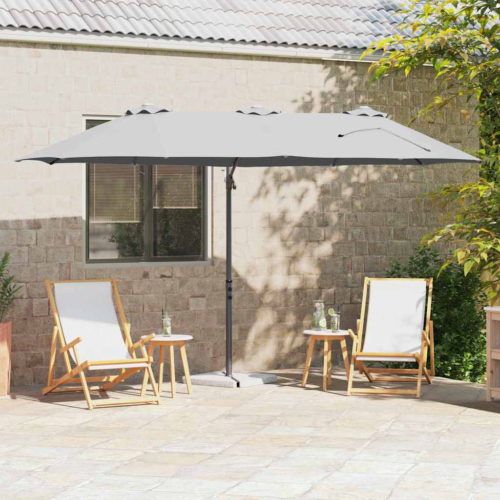 Vidaxl parasol zand 372 x 198 x 243 cm polyester en aluminium