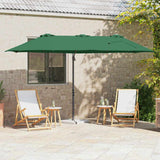 Vidaxl parasol groen 372 x 198 x 243 cm polyester en aluminium