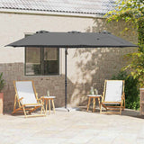 Vidaxl parasol antraciet 372 x 198 x 243 cm polyester en aluminium