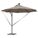 Vidaxl parasol taupe 294 x 294 x 248 cm polyester en aluminium
