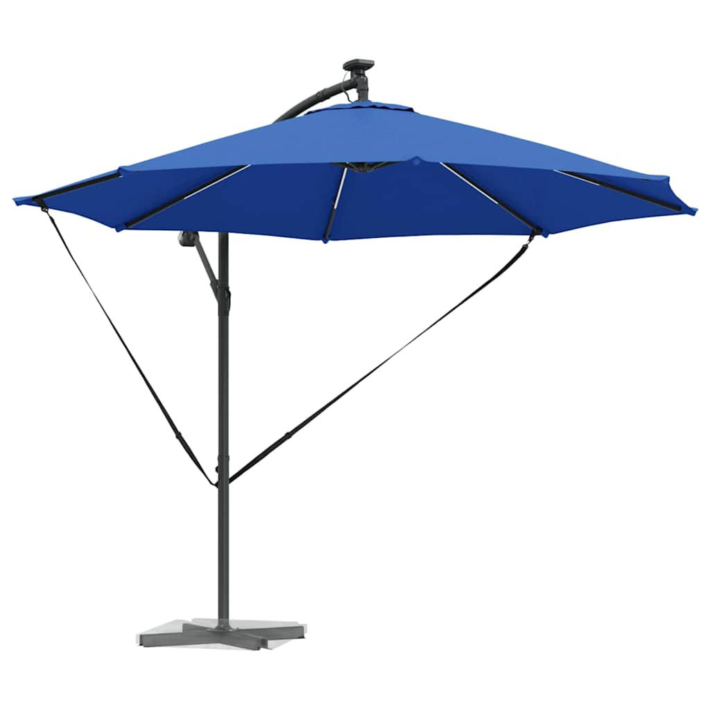 Vidaxl parasol azurblauw 294 x 294 x 248 cm polyester en aluminium