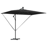 Vidaxl parasol zwart 294 x 200 x 270 cm polyester en aluminium
