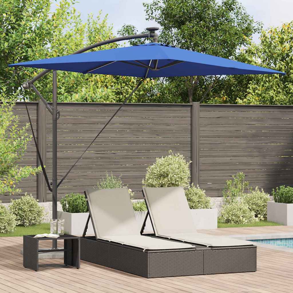 Vidaxl parasol azurblauw 294 x 200 x 270 cm polyester en aluminium