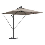 Vidaxl cantilever banana parasol taupe 249 x 249 x 250 cm