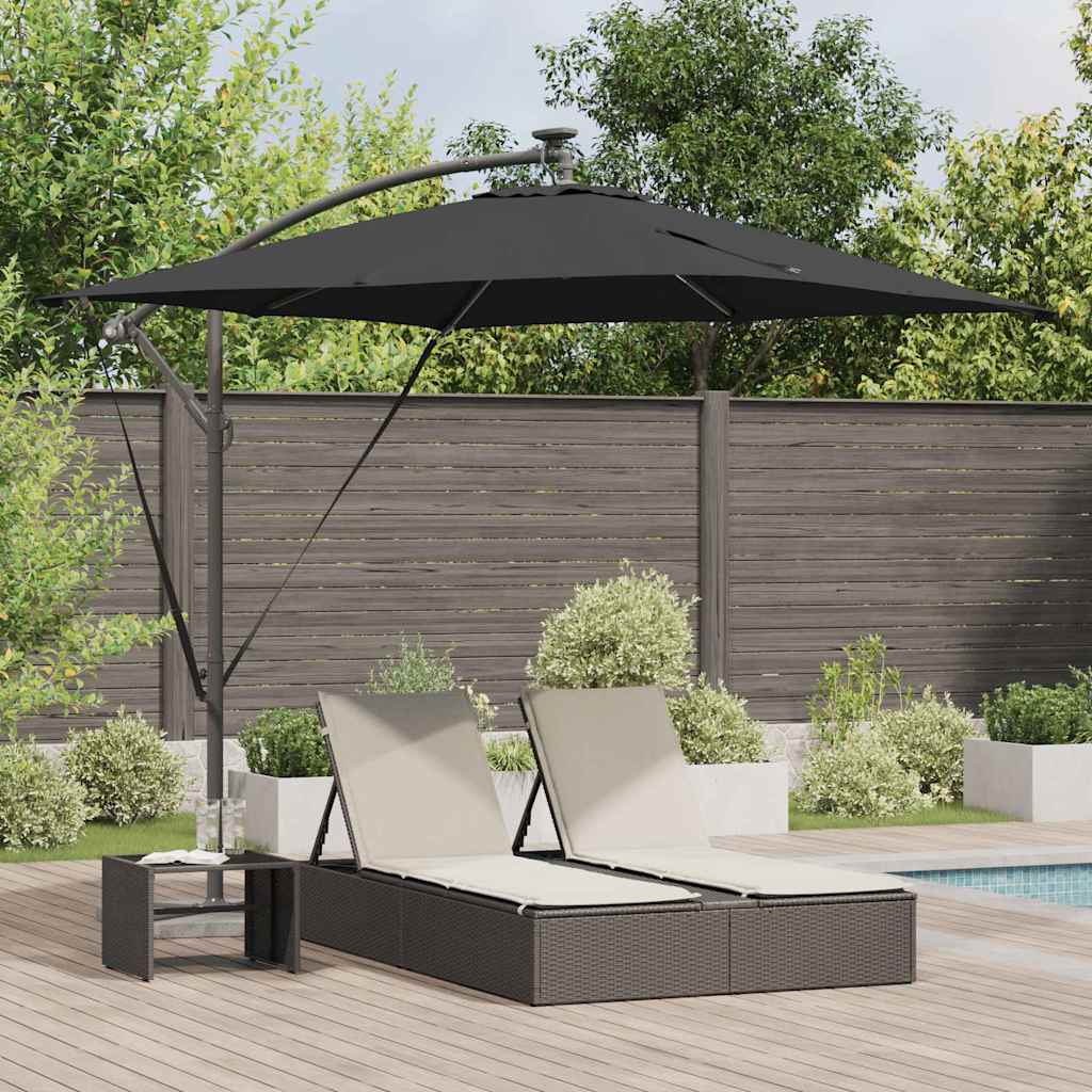 Vidaxl cantilever banana parasol zwart 249 x 249 x 250 cm