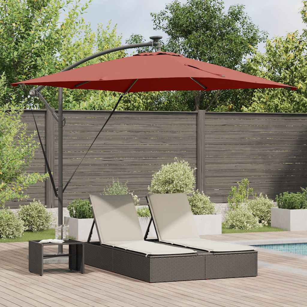 Vidaxl cantilever banana parasol terracotta 249 x 249 x 250 cm