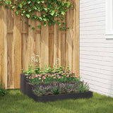 Vidaxl tuin bloempot zwart 90 x 90 x 35 cm koudgewalst staal