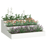 Vidaxl tuin bloempot wit 90 x 90 x 35 cm koudgewalst staal