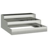 Vidaxl tuin bloempot zilver 90 x 90 x 35 cm gegalvaniseerd staal