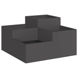 Vidaxl tuin bloempot zwart 80 x 80 x 48 cm staal