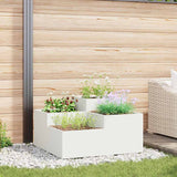 Vidaxl plantenbak wit 80 x 80 x 48 cm staal