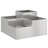 Vidaxl tuin bloempot zilver 80 x 80 x 48 cm roestvrij staal