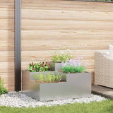 Vidaxl tuin bloempot zilver 80 x 80 x 48 cm gegalvaniseerd staal