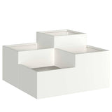 Vidaxl tuin bloempot wit 100 x 100 x 48 cm staal