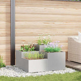 Vidaxl tuin bloempot zilver 100 x 100 x 48 cm roestvrij staal