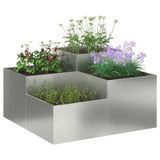 Vidaxl plantenbak zilver 100 x 100 x 48 cm gegalvaniseerd staal