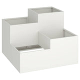 Vidaxl tuin bloempot wit 80 x 80 x 60 cm staal