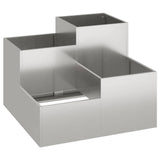 Vidaxl tuin bloempot zilver 80 x 80 x 60 cm roestvrij staal