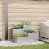 Vidaxl tuin bloempot zilver 80 x 80 x 60 cm gegalvaniseerd staal