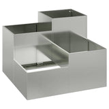 Vidaxl tuin bloempot zilver 80 x 80 x 60 cm gegalvaniseerd staal