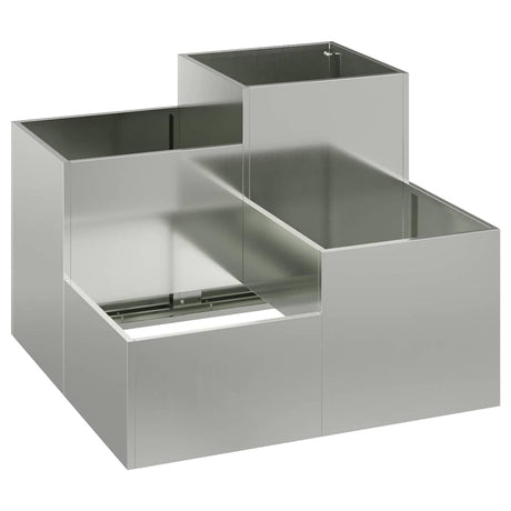 Vidaxl tuin bloempot zilver 80 x 80 x 60 cm gegalvaniseerd staal