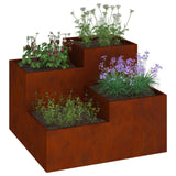 Vidaxl tuin bloempot roestig 80 x 80 x 60 cm cortenstaal