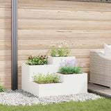 Vidaxl tuin bloempot wit 100 x 100 x 60 cm staal