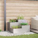 Vidaxl tuin bloempot zilver 100 x 100 x 60 cm roestvrij staal