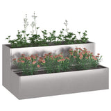 Vidaxl tuin bloempot zilver 100 x 60 x 45 cm roestvrij staal
