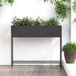 Vidaxl verhoogde tuin plantbak zwart 100 x 26 x 82 cm staal