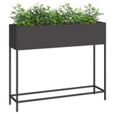 Vidaxl verhoogde tuin plantbak zwart 100 x 26 x 82 cm staal