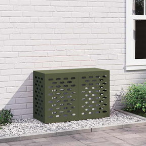 Vidaxl airconditioner hoes olijfgroen 90 x 40 x 60 cm staal