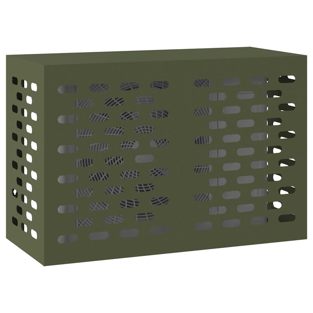 Vidaxl airconditioner hoes olijfgroen 90 x 40 x 60 cm staal