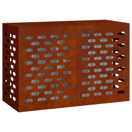 Vidaxl airconditioner hoes roestkleurig 90 x 40 x 60 cm weervast staal