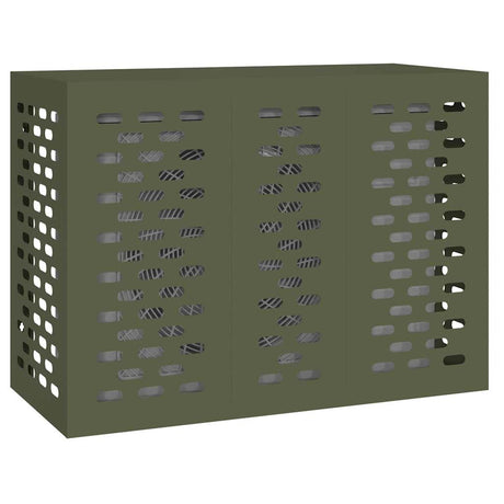 Vidaxl airconditioner hoes olijfgroen 110 x 50 x 80 cm staal